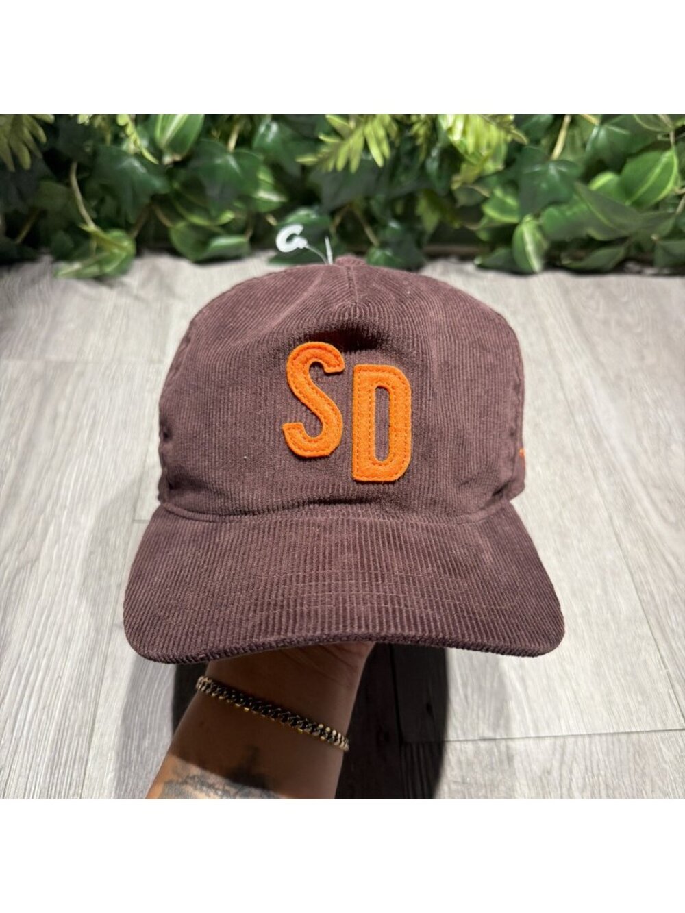 THE AMPAL CREATIVE  SD CITY SAN Diego Snapback cap Brown Corduroy